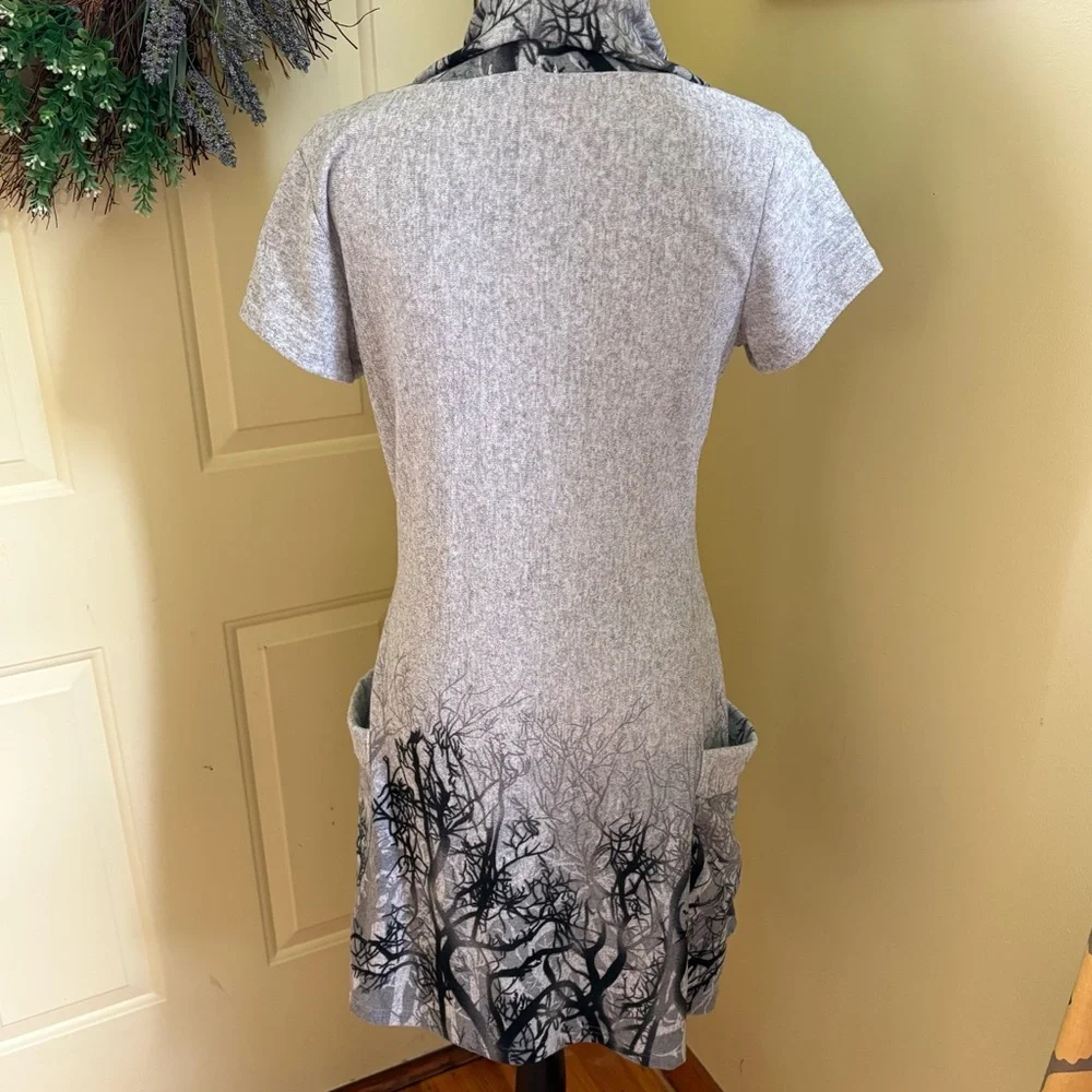 LA SOUL Tree-Print Dress size M - Picture 6 of 13